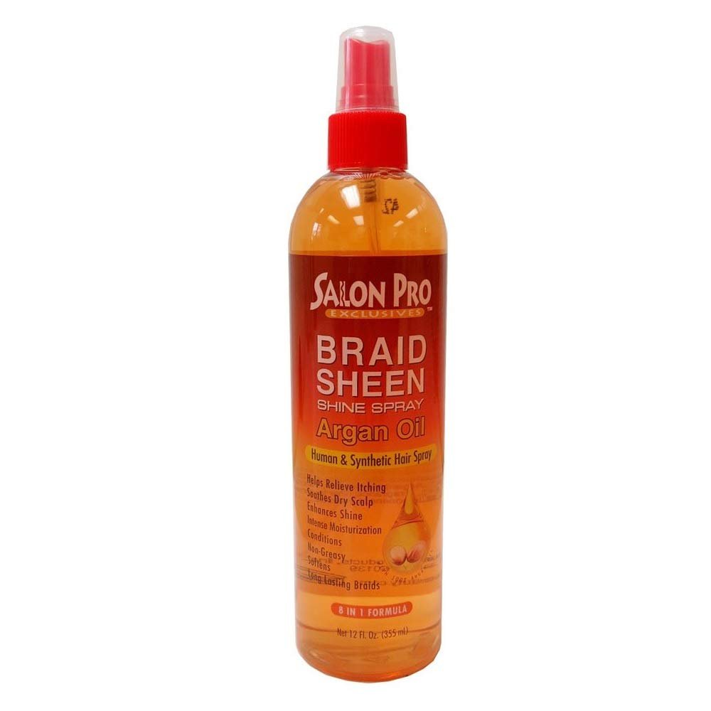 Salon Pro Exclusive Braid Sheen Shine Spray – Brazilian Keratin & Argan Oil – 12 oz - Beauty Exchange Beauty Supply