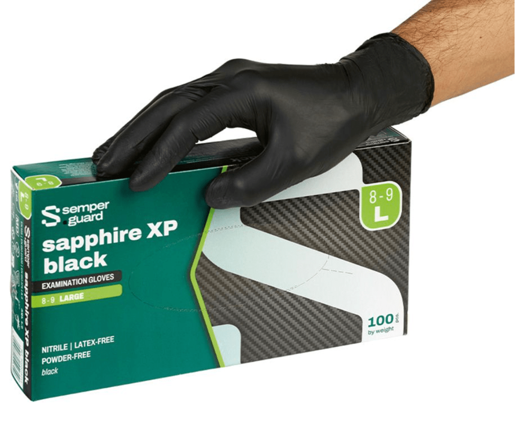 Semperit Semperguard Sapphire XP Black - Beauty Exchange Beauty Supply