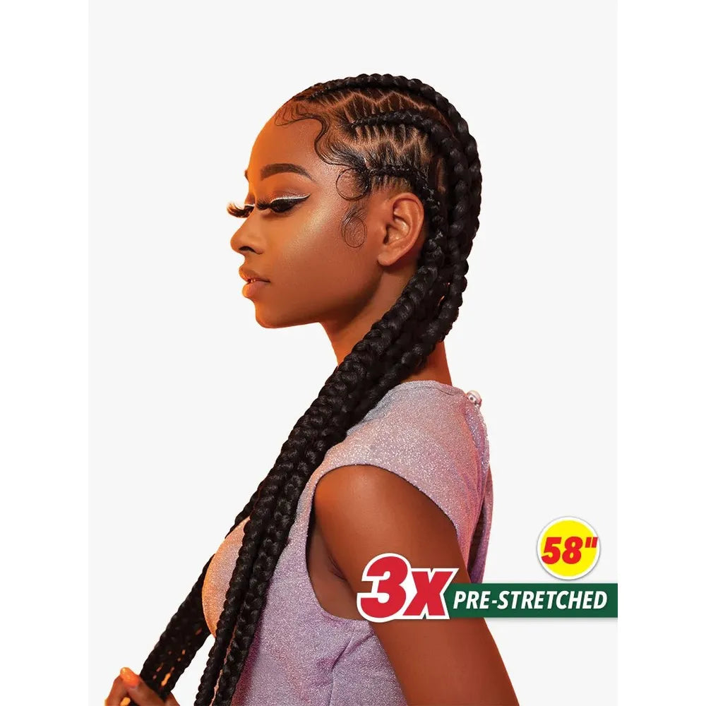Sensationnel 3X X‑pression Synthetic Braiding Hair – Pre‑Stretched 58″ - Beauty Exchange Beauty Supply