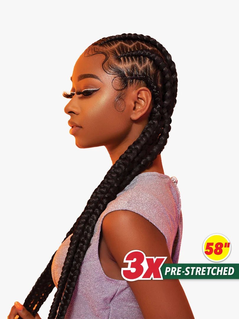 Sensationnel 3X X‑pression Synthetic Braiding Hair – Pre‑Stretched 58″ - Beauty Exchange Beauty Supply