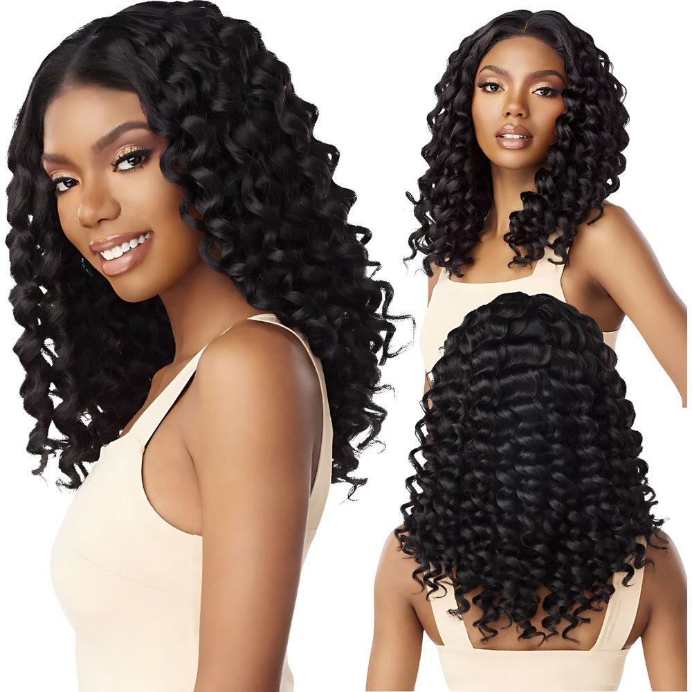 Sensationnel Curls Kinks & Co Kinky Edges Y - Part Synthetic HD Lace Front Wig - Kinky Rod Curl 18" - Beauty Exchange Beauty Supply