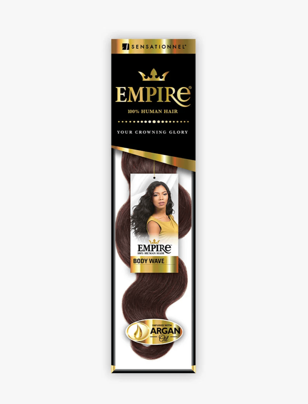Sensationnel Empire 100% Human Hair Body Wave Dark Red - 10"–18" - Beauty Exchange Beauty Supply
