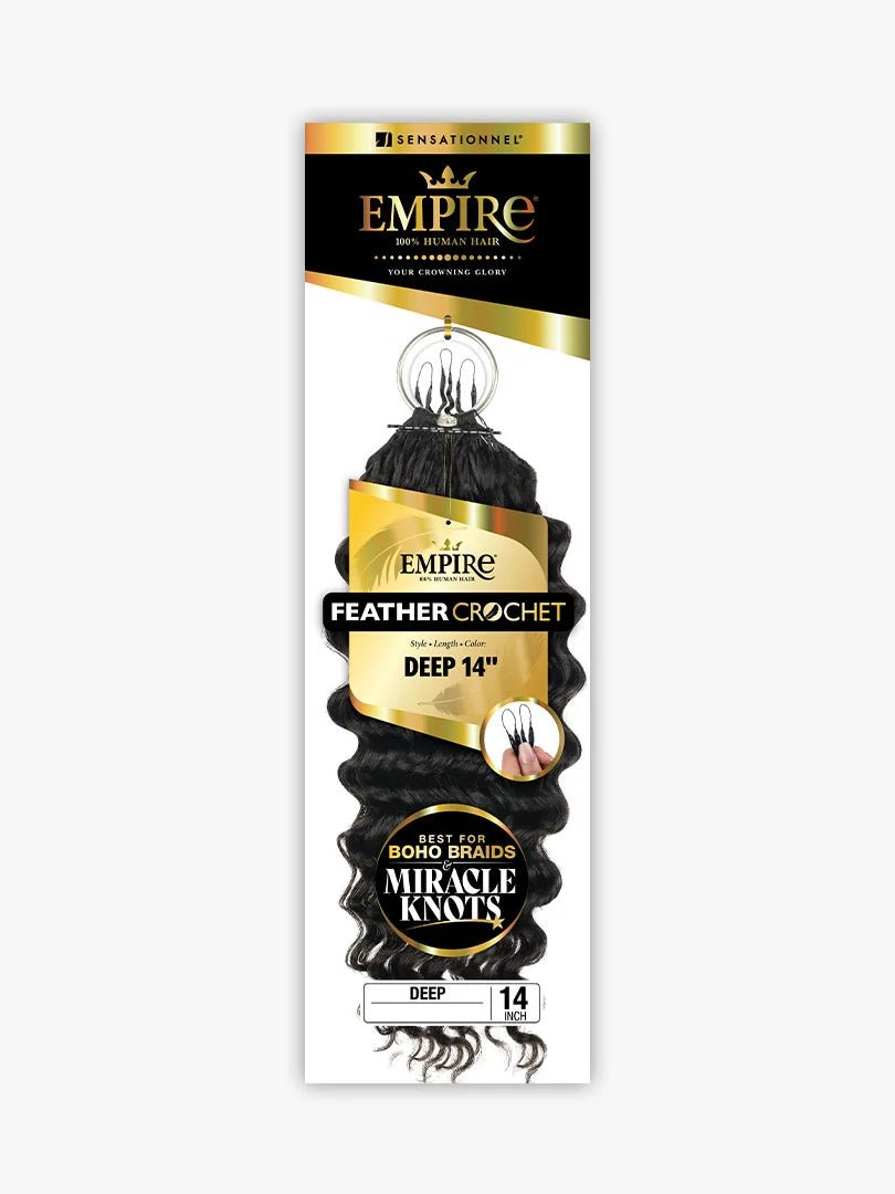 Sensationnel Empire 100% Human Hair Feather Crochet – Deep Wave - Beauty Exchange Beauty Supply