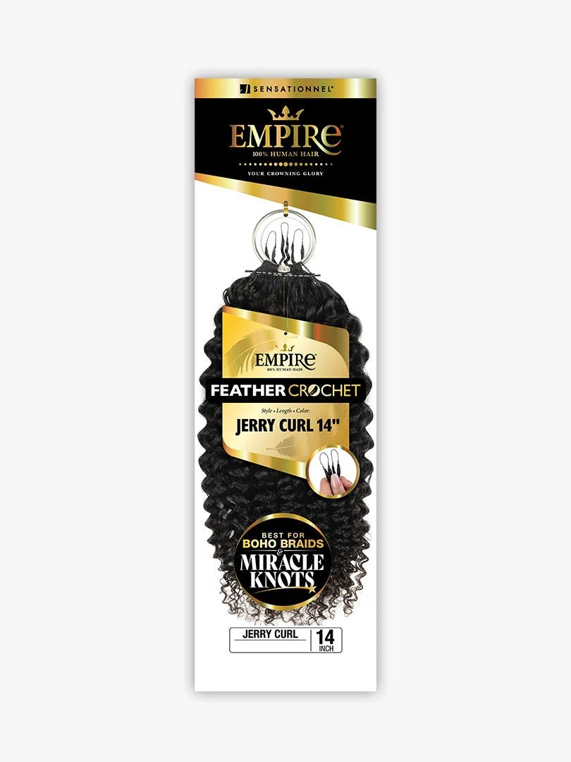 Sensationnel Empire 100% Human Hair Feather Crochet – Jerry Curl - Beauty Exchange Beauty Supply