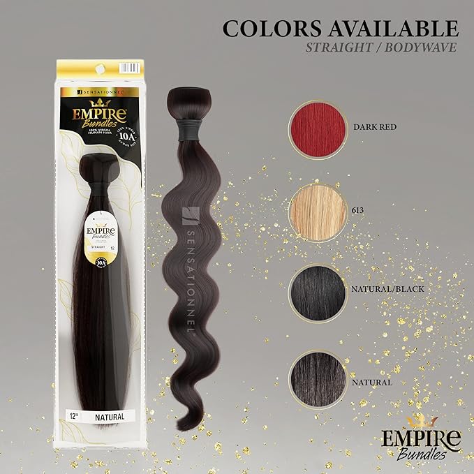 Sensationnel Empire 10A Virgin Human Hair – Straight (Natural Black, Sleek & Tangle - Free) – 12” to 28” - Beauty Exchange Beauty Supply