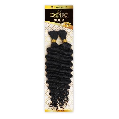 Sensationnel Empire Bulk Braiding – Deep Human Hair Braids 18" | Soft, Curly, Tangle - Free | For Knotless, Boho Box & Loose Wave Styles - Beauty Exchange Beauty Supply