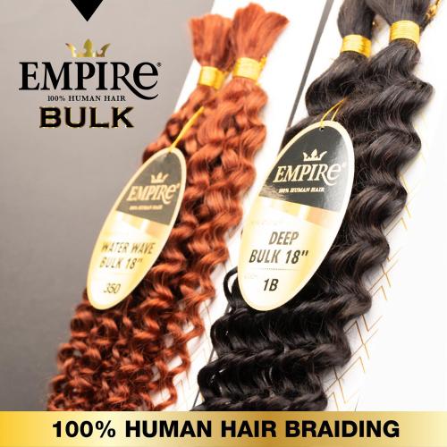 Sensationnel Empire Bulk Braiding – Deep Human Hair Braids 18" | Soft, Curly, Tangle - Free | For Knotless, Boho Box & Loose Wave Styles - Beauty Exchange Beauty Supply