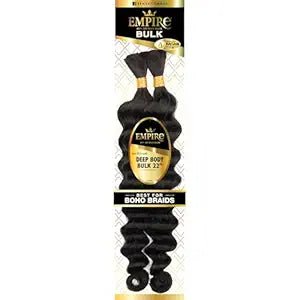 Sensationnel Empire Human Hair โ Deep Body Bulk 22" | Soft, Voluminous, Tangle - Free | For Braids & Boho Crochet Styles - Beauty Exchange Beauty Supply