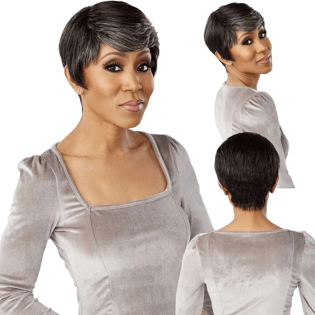 Sensationnel Empire Human Hair Salt & Pepper Full Wig - Denia - Beauty Exchange Beauty Supply