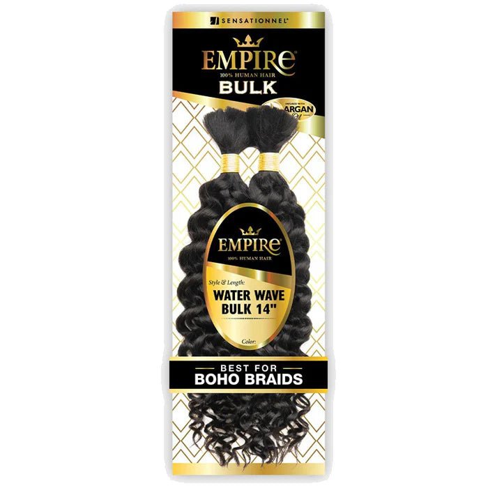 Sensationnel Empire Human Hair – Water Wave Bulk 14" | Soft, Defined, Tangle - Free | For Braids & Crochet Styles - Beauty Exchange Beauty Supply