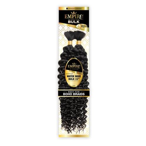 Sensationnel Empire Human Hair – Water Wave Bulk 22" | Soft, Springy, Tangle - Free | For Braids, Crochet & Boho Styles - Beauty Exchange Beauty Supply