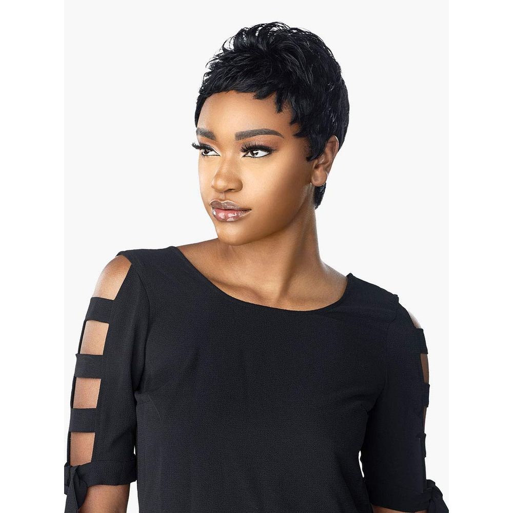 Sensationnel Empire Human Hair Wig โ Mona Salt & Pepper | Pre - Styled, Natural Look - Beauty Exchange Beauty Supply