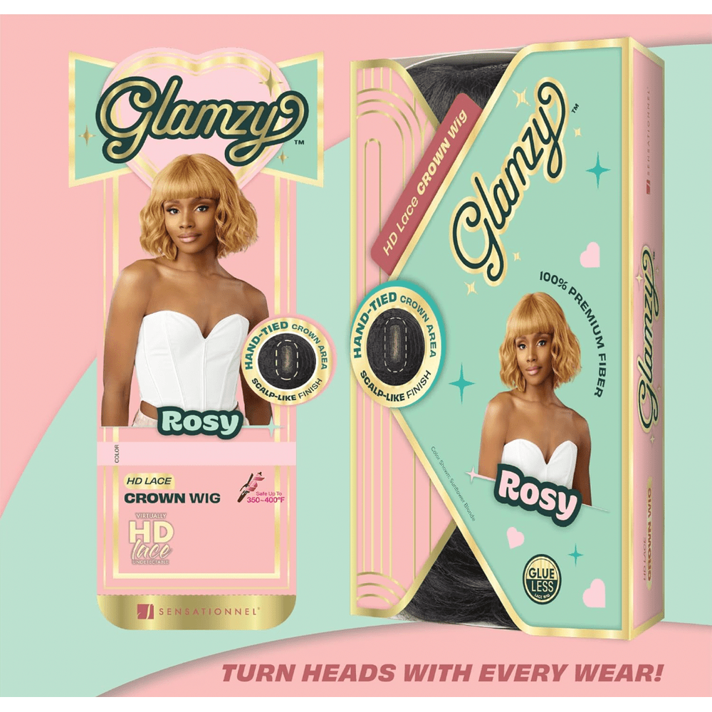 Sensationnel Glamzy Lace Crown Wig - Rosy - Beauty Exchange Beauty Supply