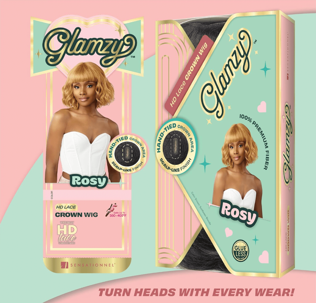 Sensationnel Glamzy Lace Crown Wig - Rosy - Beauty Exchange Beauty Supply