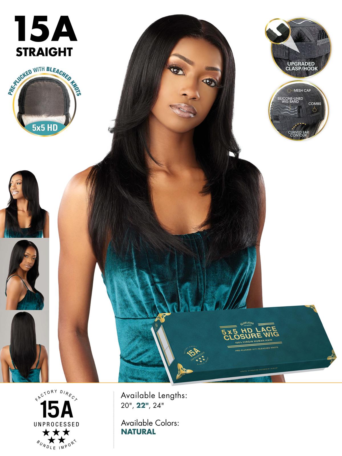 Sensationnel Human Hair 15A HD Lace Closure Wig - Beauty Exchange Beauty Supply