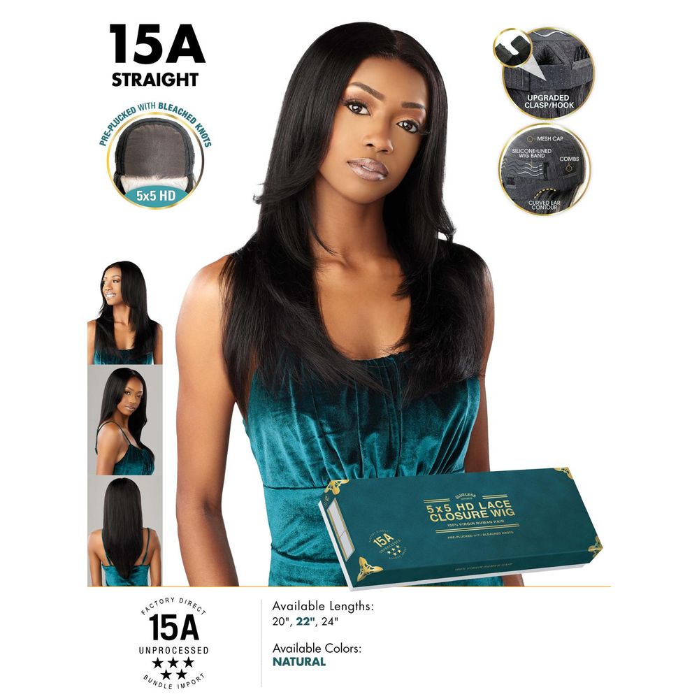 Sensationnel Human Hair 15A HD Lace Closure Wig - Beauty Exchange Beauty Supply