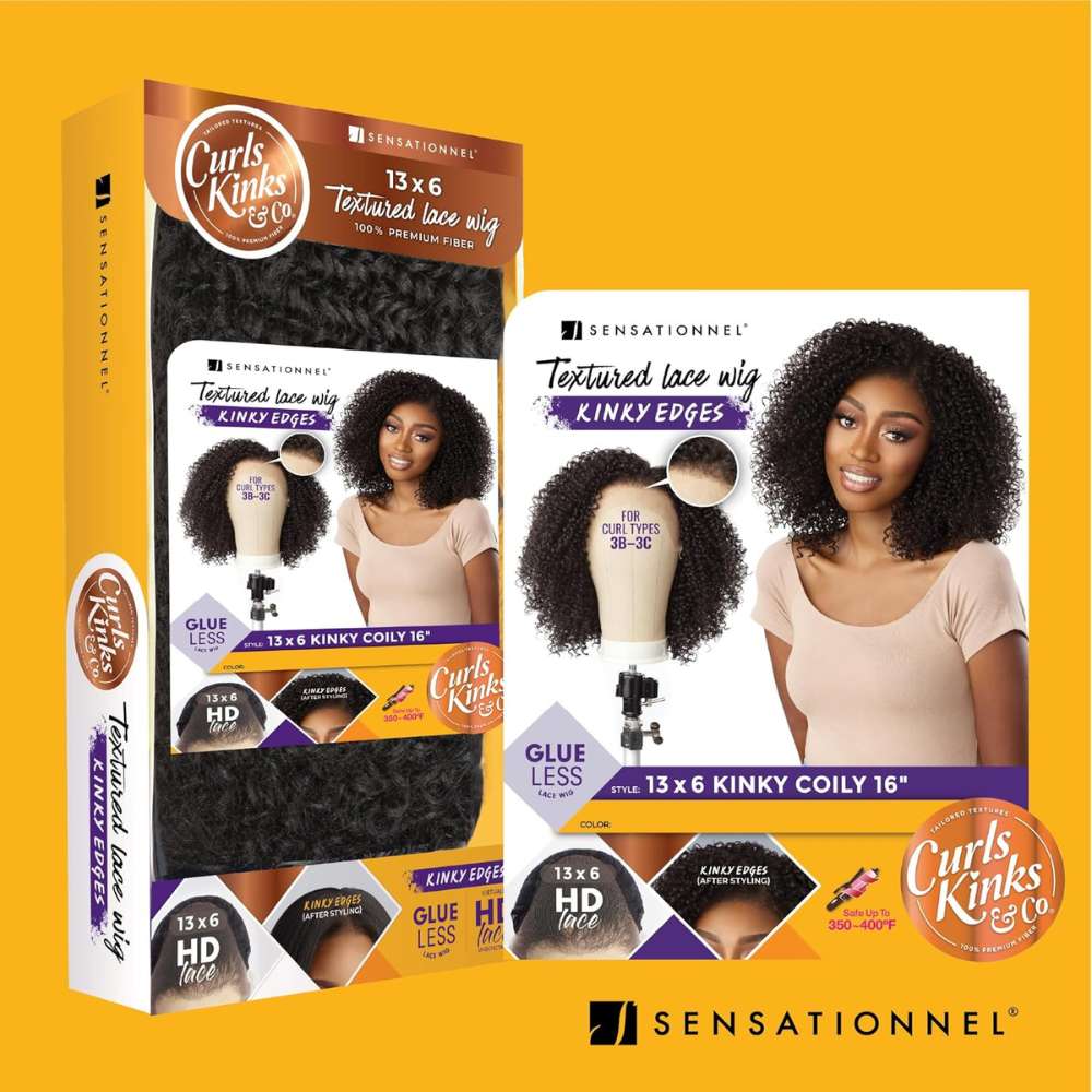Sensationnel Kinky Edges 13×6 HD Lace Wig – Kinky Coily 16″ - Beauty Exchange Beauty Supply