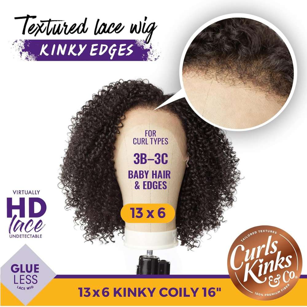 Sensationnel Kinky Edges 13×6 HD Lace Wig – Kinky Coily 16″ - Beauty Exchange Beauty Supply