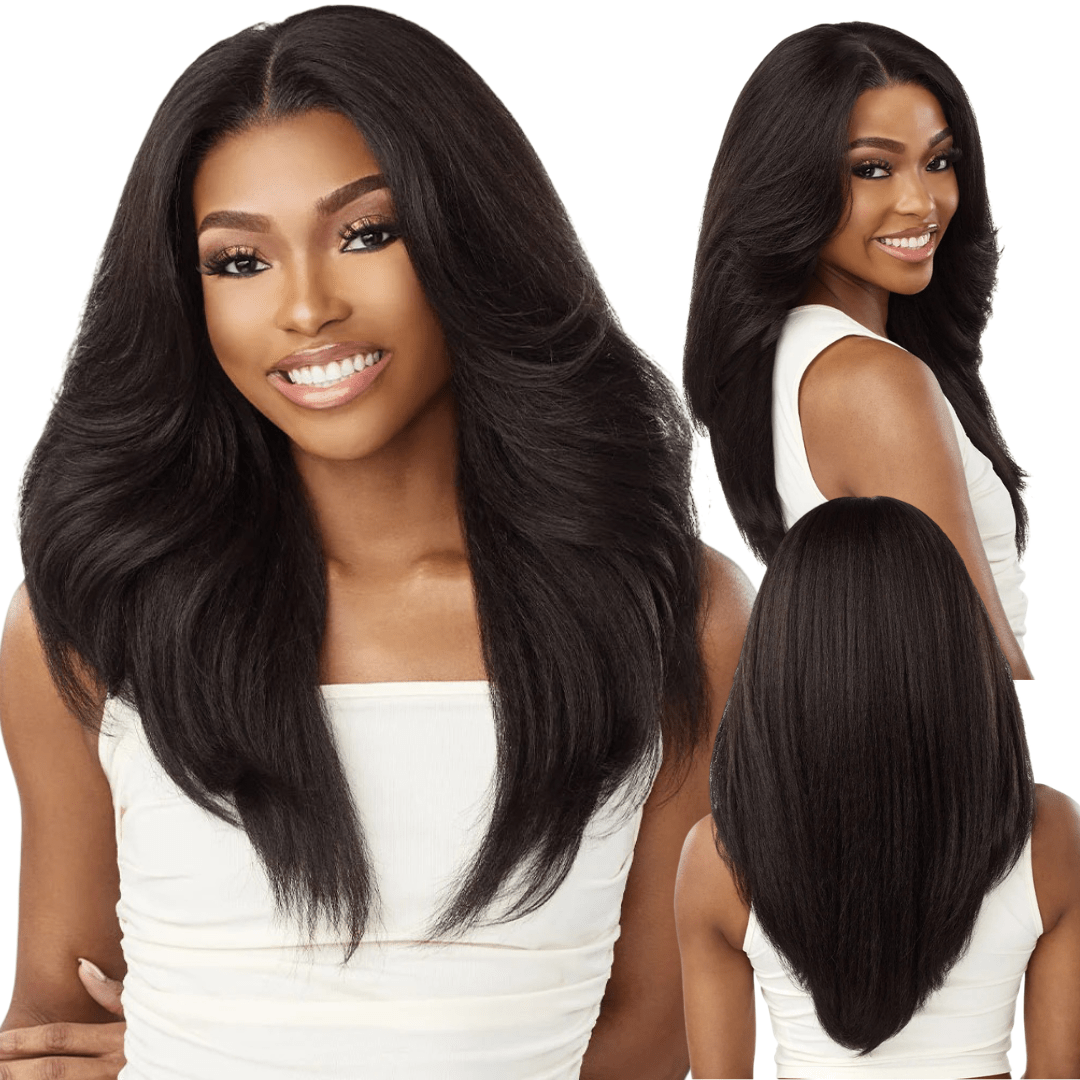 Sensationnel Kinky Edges 13x6 HD Lace Wig – Kinky Layered Blowout 22" - Beauty Exchange Beauty Supply