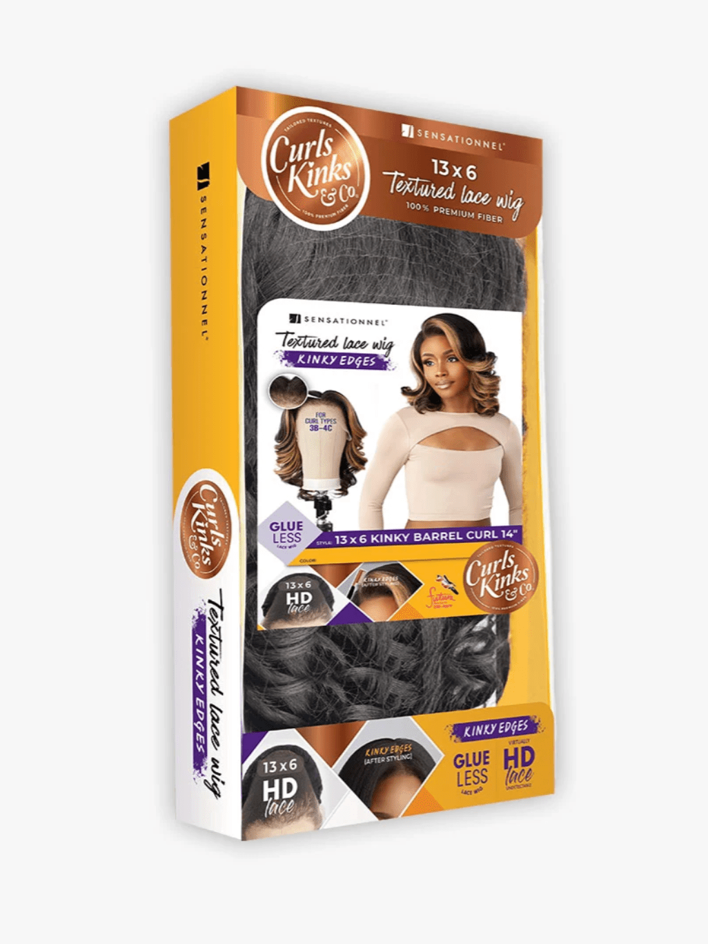 Sensationnel Kinky Edges 13x6 – Kinky Barrel Curl 14" - Beauty Exchange Beauty Supply