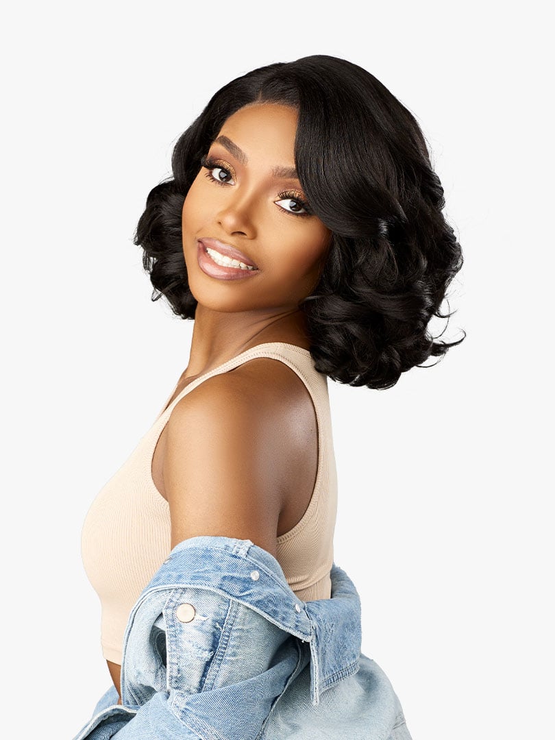 Sensationnel Kinky Edges Y - Part HD Lace Wig – Barrel Curl 12" - Beauty Exchange Beauty Supply
