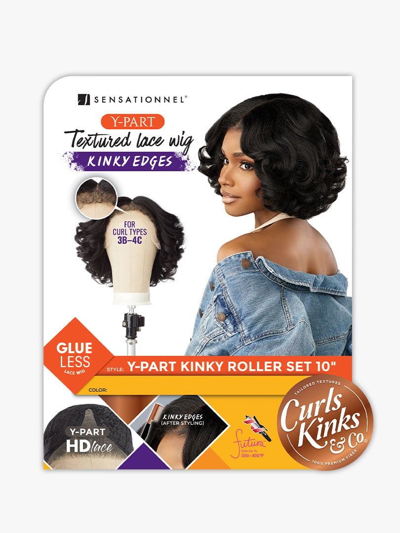 Sensationnel Kinky Edges Y - Part HD Lace Wig – Kinky Roller Set 10" - Beauty Exchange Beauty Supply