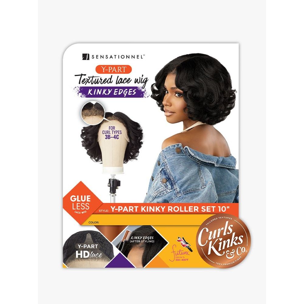 Sensationnel Kinky Edges Y - Part HD Lace Wig – Kinky Roller Set 10" - Beauty Exchange Beauty Supply