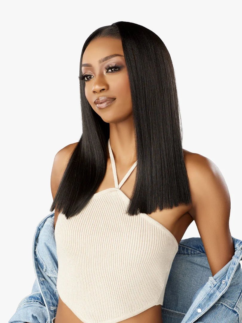 Sensationnel Kinky Edges Y - Part HD Lace Wig – Kinky Silk Pressed 18" - Beauty Exchange Beauty Supply