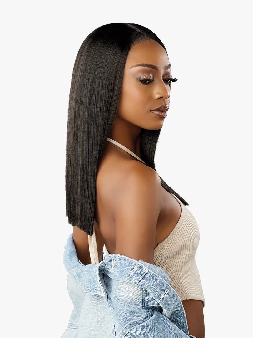 Sensationnel Kinky Edges Y - Part HD Lace Wig – Kinky Silk Pressed 18" - Beauty Exchange Beauty Supply