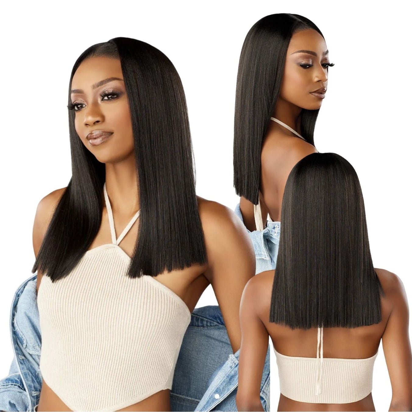Sensationnel Kinky Edges Y - Part HD Lace Wig – Kinky Silk Pressed 18" - Beauty Exchange Beauty Supply