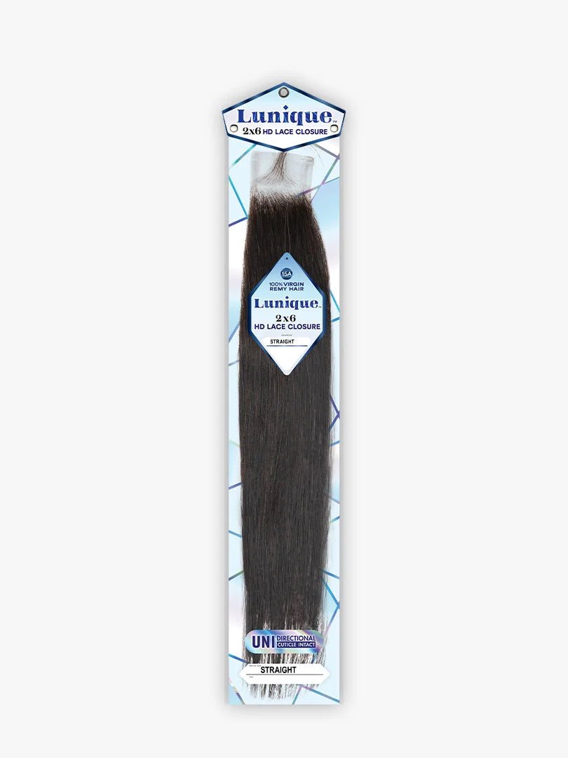 Sensationnel Lunique Straight 2×6 HD Lace Closure – 12" - Beauty Exchange Beauty Supply