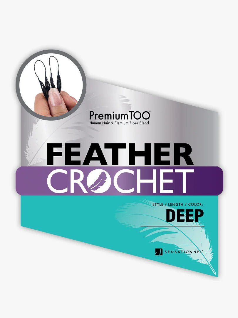 Sensationnel Premium Too Feather Human Hair Blend Crochet Deep Wave – 14" - Beauty Exchange Beauty Supply