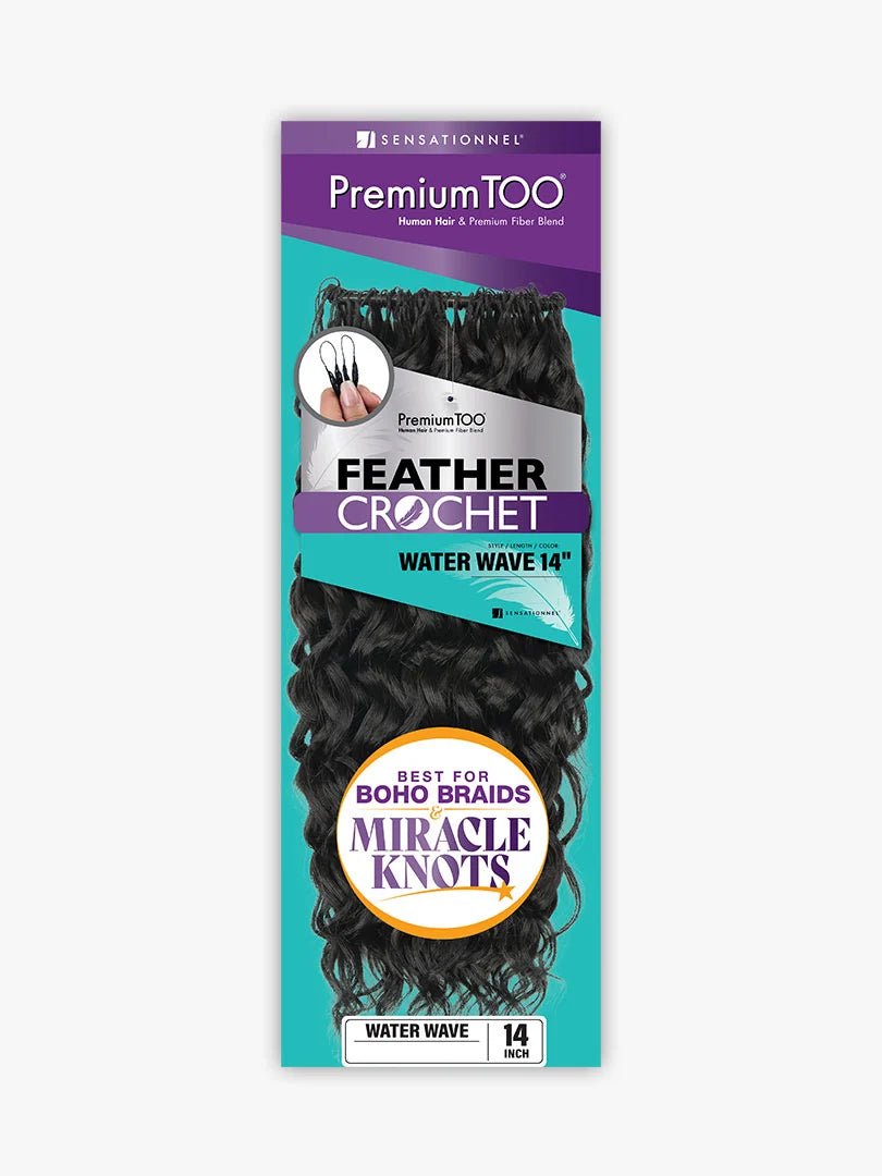 Sensationnel Premium Too Feather Human Hair Blend Crochet Water Wave – 14" - Beauty Exchange Beauty Supply