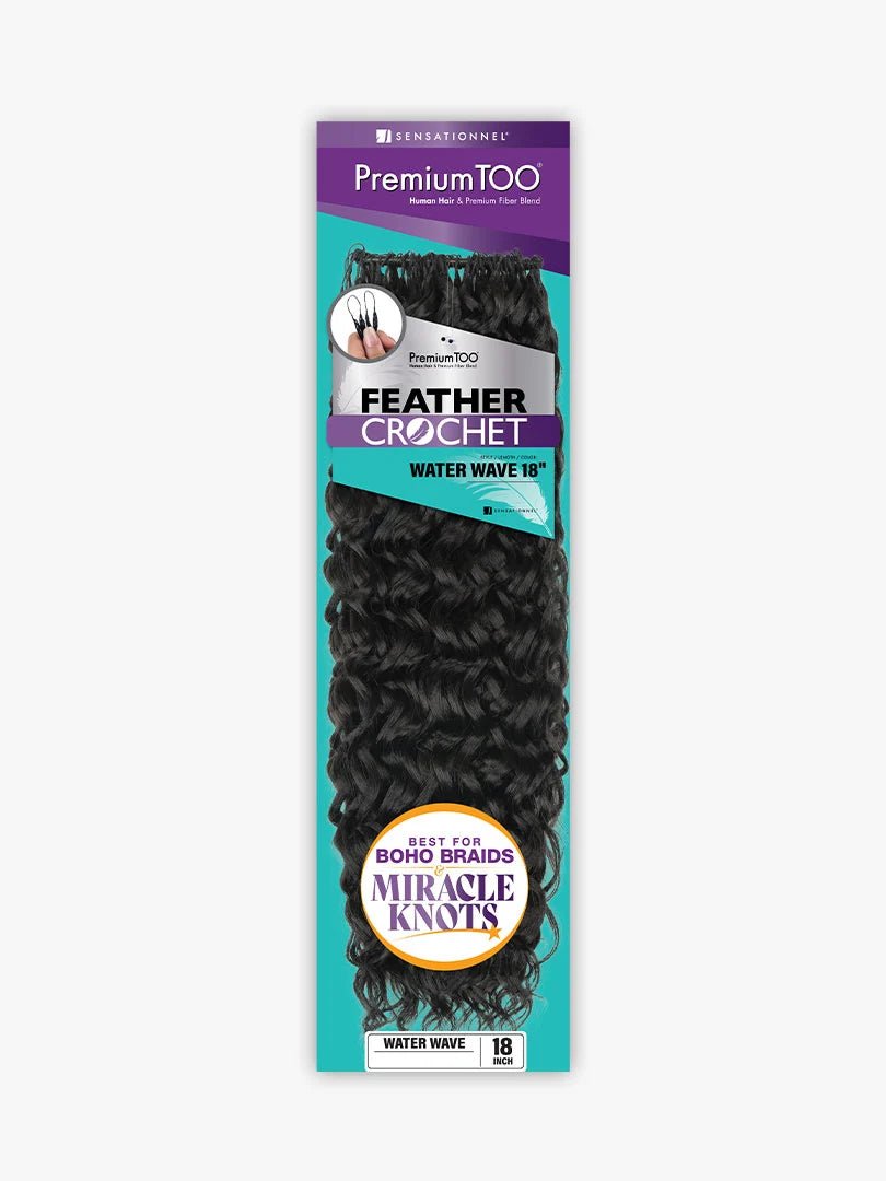 Sensationnel Premium Too Feather Human Hair Blend Crochet Water Wave – 18" - Beauty Exchange Beauty Supply