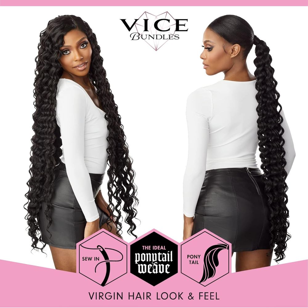 Sensationnel Vice Bundles – Deep Twist 36" | Virgin Hair Dupe Weave | Long Synthetic Twist Curl for Sew - In & Ponytail Styles - Beauty Exchange Beauty Supply