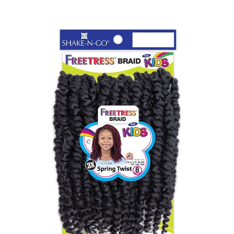 Shake n Go 3X Kids Spring Twist 8" – Soft, Lightweight & Tangle - Free Crochet Twists for Kids | Pre - Looped & Natural Look - Beauty Exchange Beauty Supply