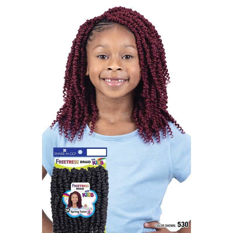 Shake n Go 3X Kids Spring Twist 8" – Soft, Lightweight & Tangle - Free Crochet Twists for Kids | Pre - Looped & Natural Look - Beauty Exchange Beauty Supply