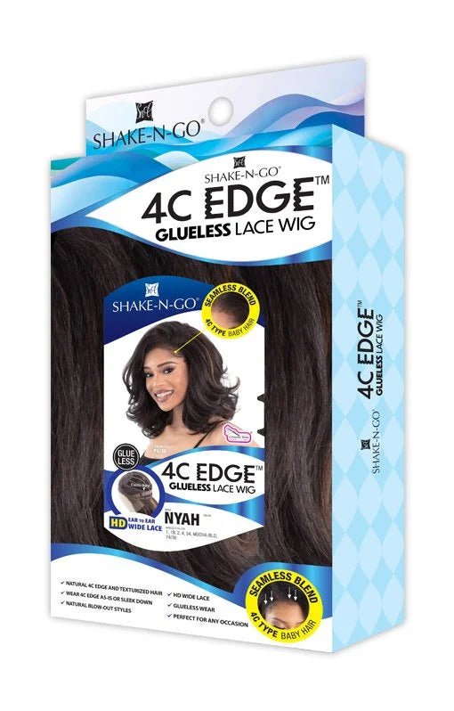 Shake N Go 4C EDGE Glueless Lace Wig โ Nyah - Beauty Exchange Beauty Supply