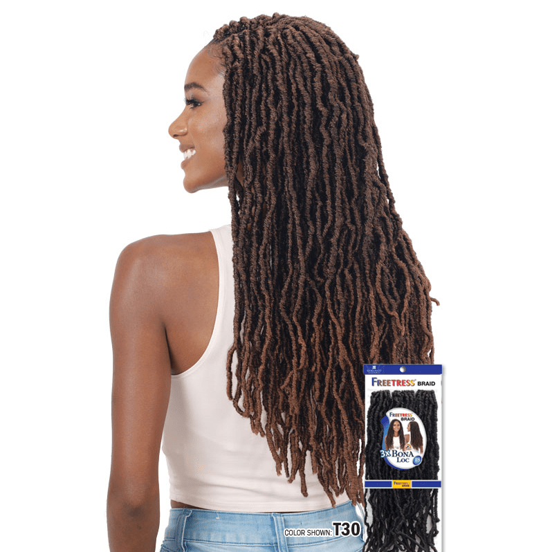 Shake n Go Freetress 3X Bona Loc 18" – Pre - Made Crochet Faux Locs | Lightweight, Soft Texture & Natural Look - Beauty Exchange Beauty Supply