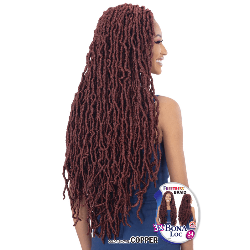 Shake n Go Freetress 3X Bona Loc 24" – Long Faux Locs Crochet Hair | Lightweight, Pre - Formed & Easy to Install - Beauty Exchange Beauty Supply