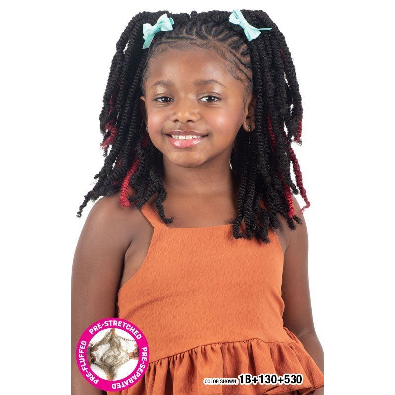 Shake n Go Freetress 3X Kids Pre - Fluffed Poppin' Twist 12" – Pre - Stretched, Tangle - Free Braiding Hair for Kids - Beauty Exchange Beauty Supply
