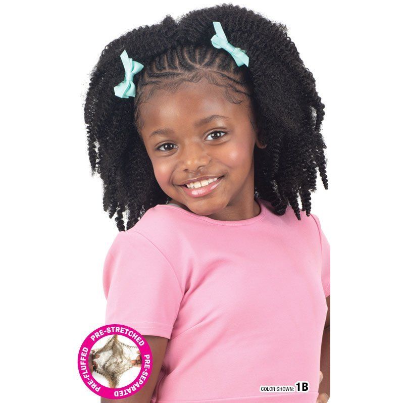 Shake n Go Freetress 3X Kids Pre - Fluffed Poppin' Twist 12" – Pre - Stretched, Tangle - Free Braiding Hair for Kids - Beauty Exchange Beauty Supply