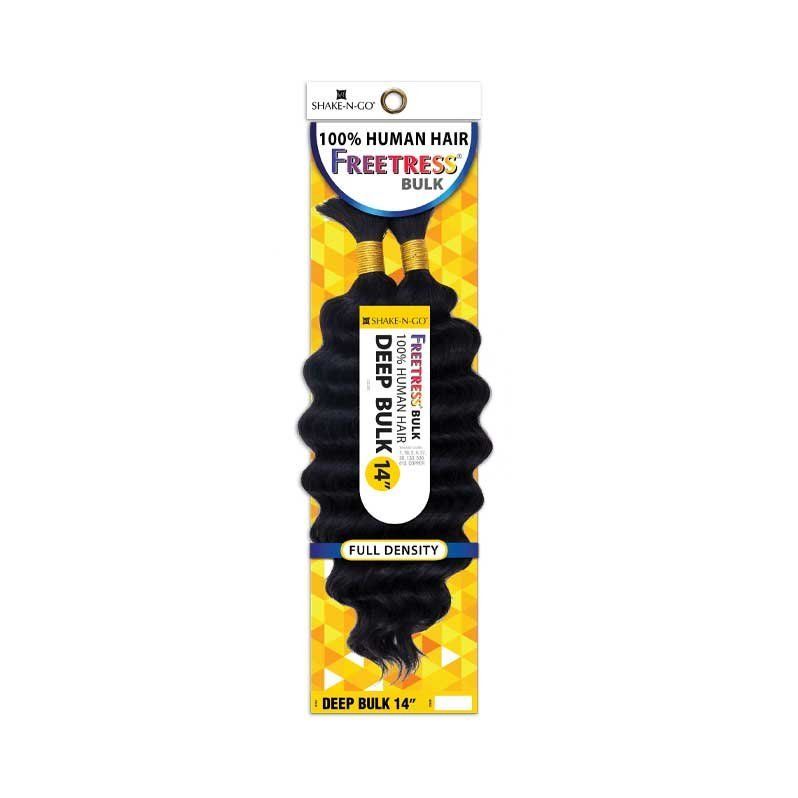 Shake n Go Freetress Deep Bulk 14" – 100% Human Hair | Natural Deep Wave Texture - Beauty Exchange Beauty Supply