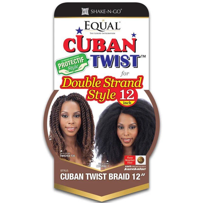 Shake N Go Freetress Equal Cuban Twist Braid - 12" - Beauty Exchange Beauty Supply