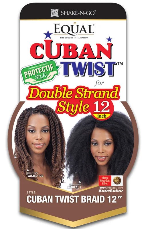 Shake N Go Freetress Equal Cuban Twist Braid - 12" - Beauty Exchange Beauty Supply