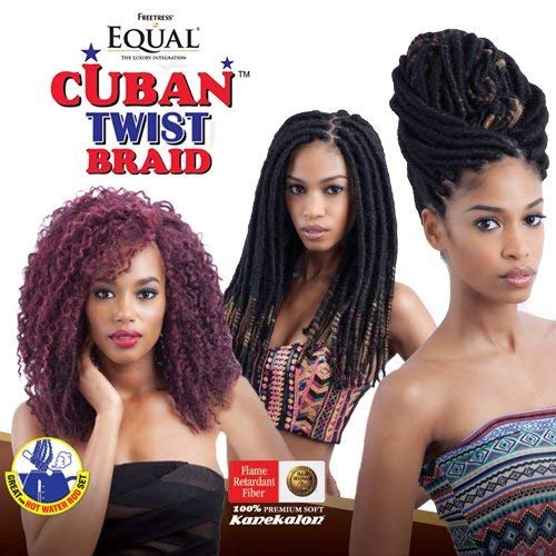 Shake N Go Freetress Equal Cuban Twist Braid 16” – Double Strand Style | Bold, Natural Look | Lightweight & Soft - Beauty Exchange Beauty Supply
