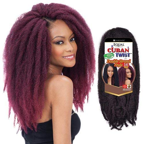 Shake N Go Freetress Equal Cuban Twist Braid 16” – Double Strand Style | Bold, Natural Look | Lightweight & Soft - Beauty Exchange Beauty Supply