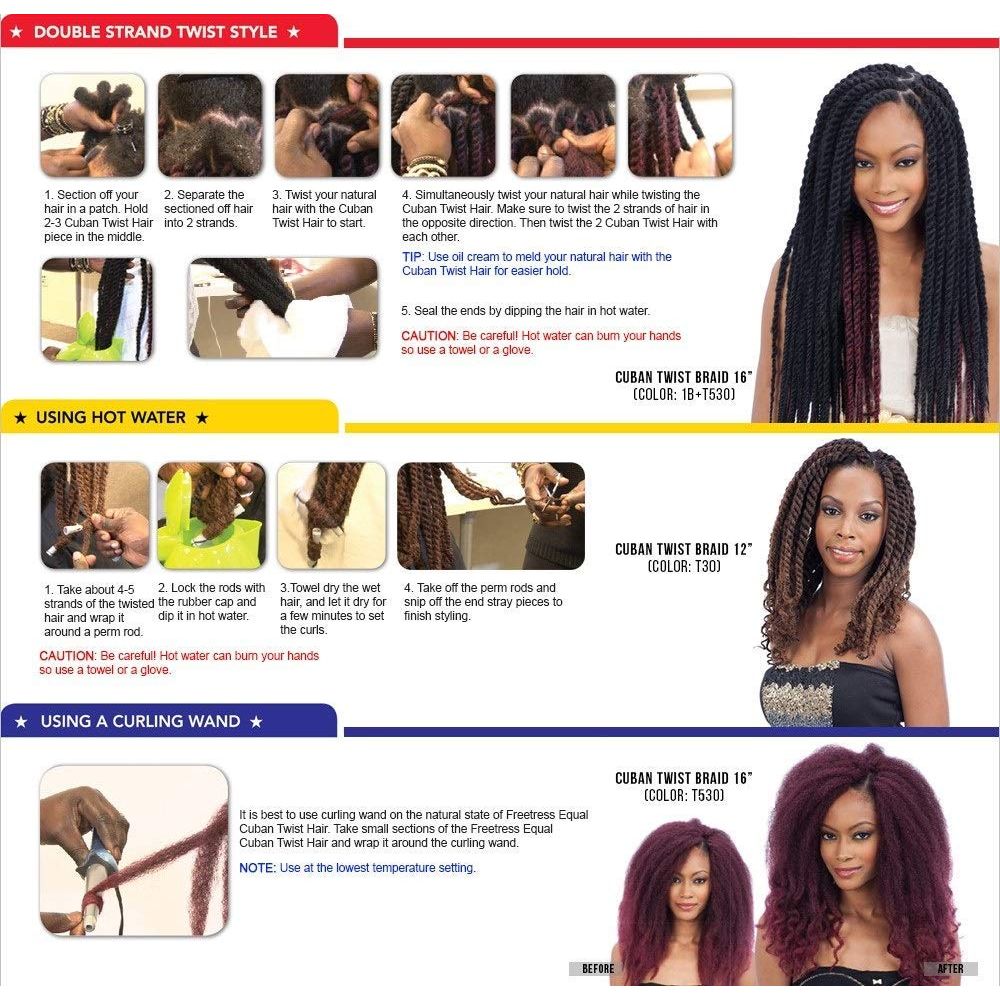 Shake N Go Freetress Equal Cuban Twist Braid 16” – Double Strand Style | Bold, Natural Look | Lightweight & Soft - Beauty Exchange Beauty Supply