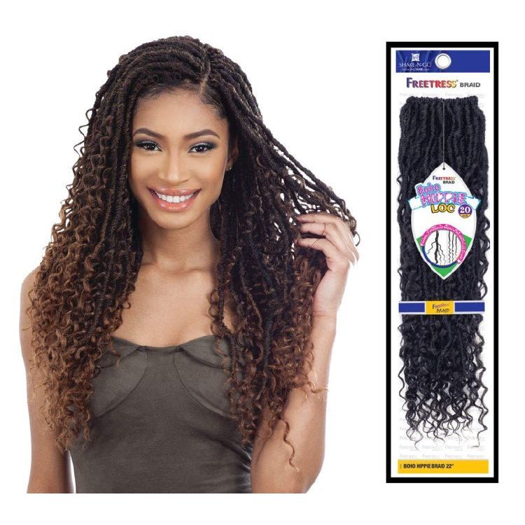 Shake n Go Freetress Pre - Looped Crochet Braid 20" – Soft & Lightweight Braiding Hair for Quick Install | Natural Texture - Beauty Exchange Beauty Supply