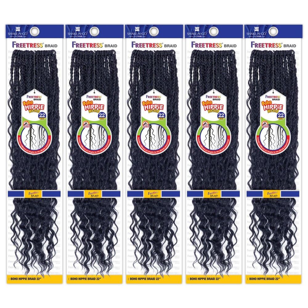Shake n Go Freetress Synthetic Crochet Hair – Boho Hippie Braid 22″ - Beauty Exchange Beauty Supply
